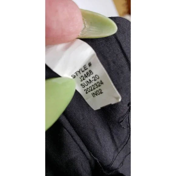 J. Crew NWT Black Beauchamps Linen Button Back Sleeveless Shift Dress XS Tall - Picture 12 of 12